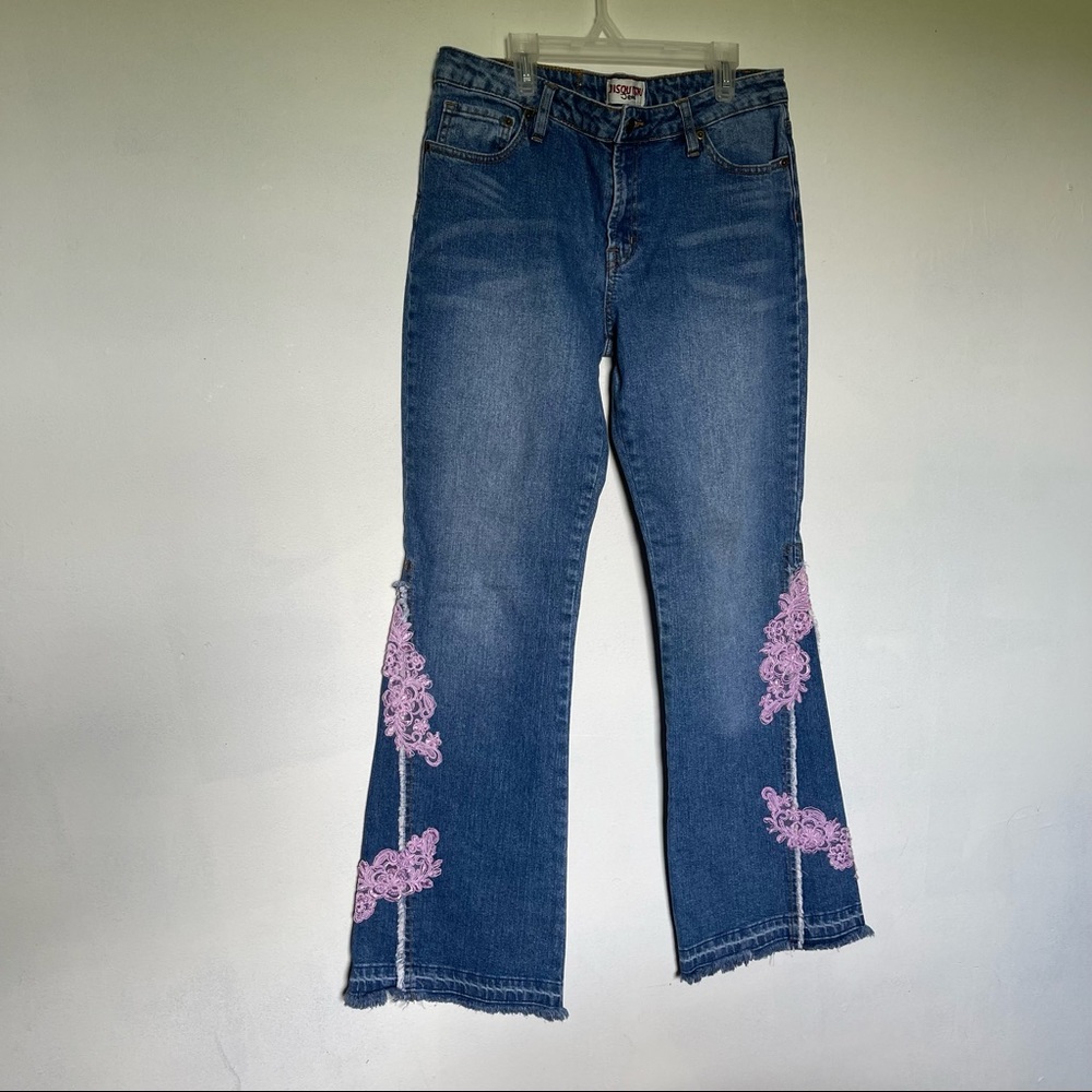 Vintage y2k embellished flare jeans (binS9)